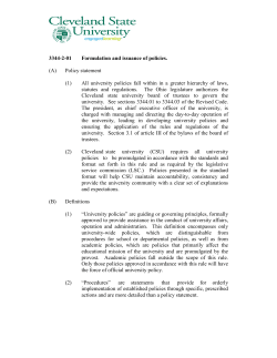 3344-2-01 Formulation and issuance of policies.