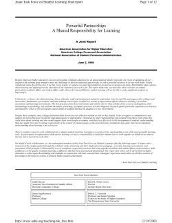 Powerful Partnerships A Shared Responsibility for Learning