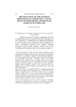 The Influence of the General Principles of Community Law on Rules