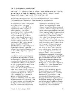 FREE AT LAST TO VOTE: THE ALABAMA ORIGINS OF THE 1965