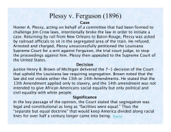 Plessy and Brown