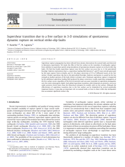 Supershear transition due to a free surface in 3