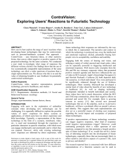 Contravision: Exploring Users` Reactions to Futuristic Technology