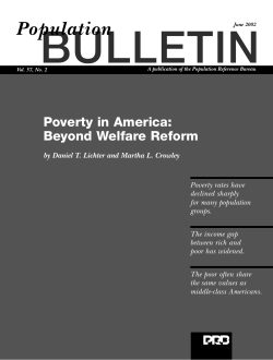 Poverty in America - Population Reference Bureau