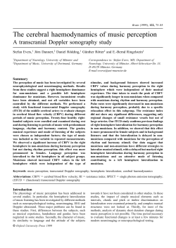 cerebral haemodynamics of music perception | Brain | Oxford