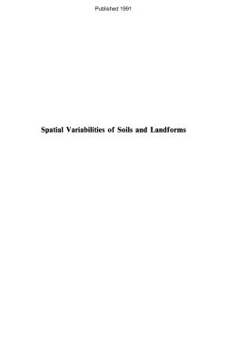 Spatial Variabilities of Soils and Landforms