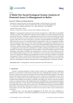 A Multi-Tier Social-Ecological System Analysis of Protected Areas