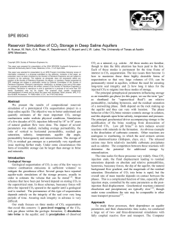 Reservoir Simulation of CO2 Storage in Deep Saline Aquifers