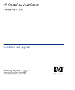 AssetCenter 5.01 - Installation and upgrade