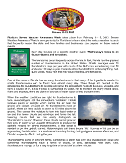 Florida`s Severe Weather Awareness Week takes place from