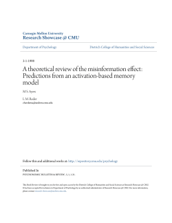 A theoretical review of the misinformation effect