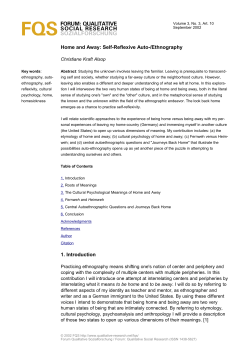 Print this article - Forum Qualitative Sozialforschung / Forum