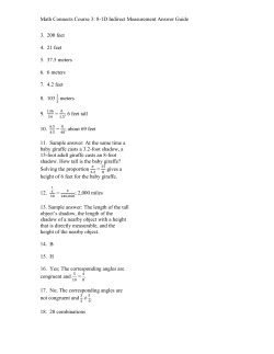Math Connects Course 3: 8-1D Indirect Measurement Answer Guide