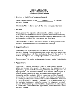 model legislation - The Association of Inspectors General