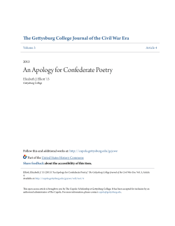 An Apology for Confederate Poetry
