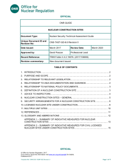 Nuclear Construction Sites - Office for Nuclear Regulation