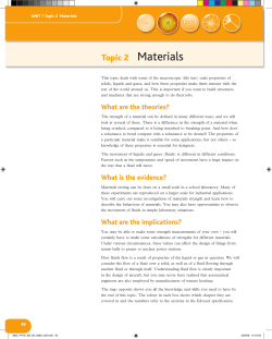 Topic 2 Materials - Pearson Schools and FE Colleges