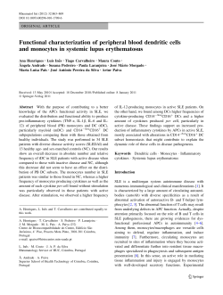 Functional characterization of peripheral blood dendritic cells and