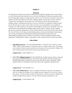 English 12 - Jonesville Community Schools