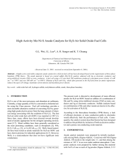 High-Activity Mo-Ni-S Anode Catalysts for H2S