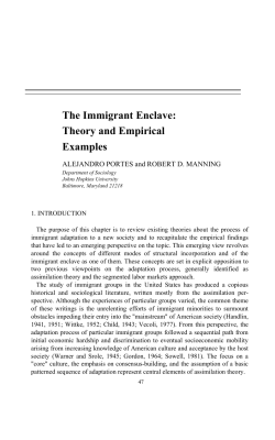 The Immigrant Enclave: Theory and Empirical Examples