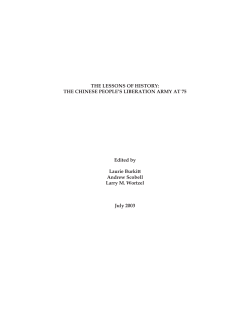 THE LESSONS OF HISTORY: THE CHINESE