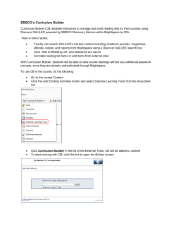 EBSCO`s Curriculum Builder