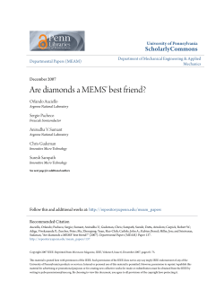 Are diamonds a MEMS` best friend?