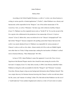 Adam Pinkhurst Melissa Mott According to the Oxford English