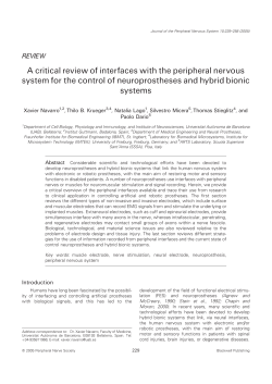 A critical review of interfaces with the peripheral nervous system for