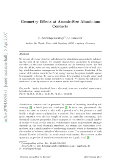 Geometry Effects at Atomic