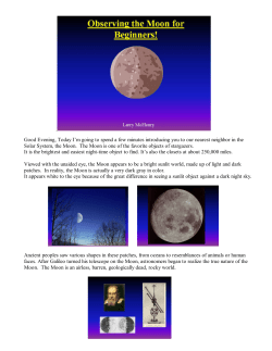 Observing the Moon for Beginners - Larrys Astronomical Observations
