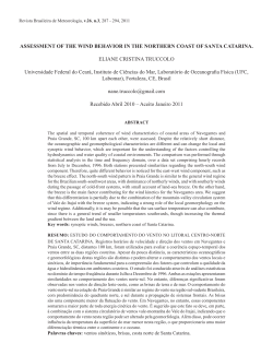 ASSESSMENT OF THE WIND BEHAVIOR IN THE