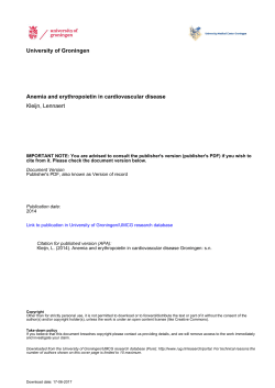 Anemia and erythropoietin in cardiovascular disease Kleijn