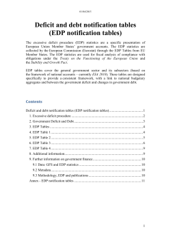 EDP notification tables