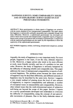 Happiness surveys: Some comparability issues and an exploratory