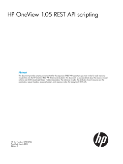 HP OneView 1.05 REST API scripting