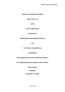 NMH-SVUH Final Agreement - National Maternity Hospital