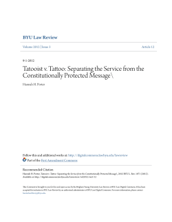 Tatooist v. Tattoo: Separating the Service from the Constitutionally