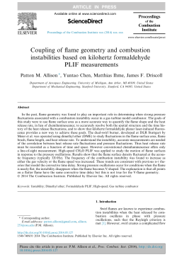 Coupling of flame geometry and combustion instabilities based on