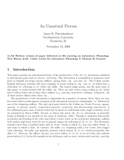 An Unnatural Process