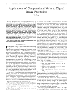 Applications of Computational Verbs to Digital