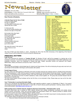 Newsletter dated Apr 11, 2013