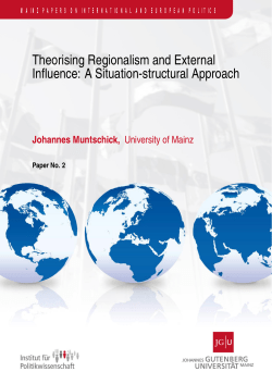 Theorising Regionalism and External Influence: A Situation