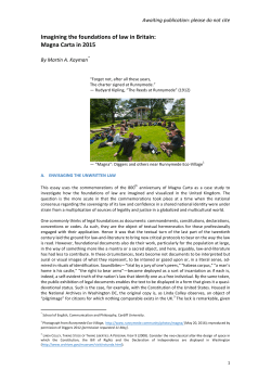Magna Carta in 2015 - Universiteit Leiden
