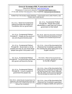 1 f b i ti i f ti SOL CE.2a - Name five fundamental political principals