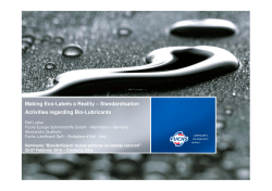 `Bio-Lubricants` or - Chimica Verde Bionet