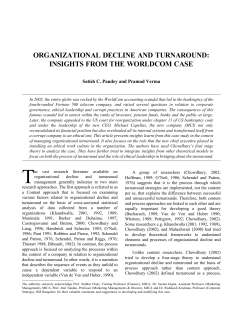 organizational decline and turnaround