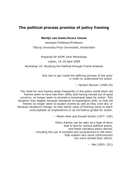 The political process promise of policy framing