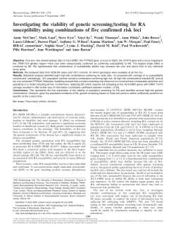 Investigating the viability of genetic screening